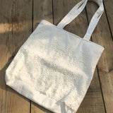 Lace Embroidery Canvas Shopper Handbag