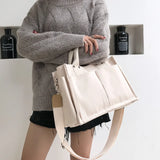 Canvas Tote Bag with Large Capacity for Women