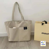 Canvas Shoulder Bag for Women Teenager Schoolbag Large Capacity Handbag