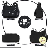 Canvas Crossbody Bag Women Casual Handbag Shoulder Nylon Lightweight Waterproof