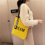 Canvas Big Bag Fashionable Style Messenger Bag Large Capacity Tote Bag