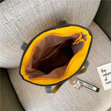 Canvas Big Bag Fashionable Style Messenger Bag Large Capacity Tote Bag