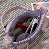 Canvas Bucket Bags for Women Student Shoulder Bags Cartoon Messenger Bags