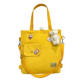 Canvas Capacity Women Shoulder Bag Zipper Cotton Tote Shopper Bag