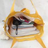 Canvas Capacity Women Shoulder Bag Zipper Cotton Tote Shopper Bag