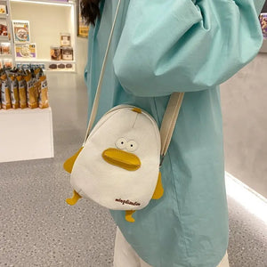 Canvas Cartoon Messenger Bag Mini Student Girl Shoulder Bag Wallet