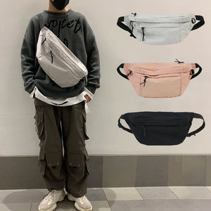 Canvas Casual Fanny Waist Bag Unisex Solid Chest Phone Pouch Travel