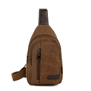 Canvas Chest Bag For Men Summer Travel Shoulder Bags Male Fanny Waist Pack