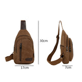 Canvas Chest Bag For Men Summer Travel Shoulder Bags Male Fanny Waist Pack