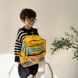 Canvas Children Kindergarten Student Backpacks Kids School Bags Cartoon Car
