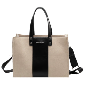 Canvas Classic Style Female Single Shoulder Tote Handbag