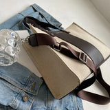 Canvas Classic Style Female Single Shoulder Tote Handbag
