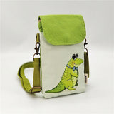 Canvas Print Women's Coin Purse Mini Wallet Handbag Small Phone Pouch for Girls