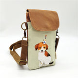 Canvas Print Women's Coin Purse Mini Wallet Handbag Small Phone Pouch for Girls