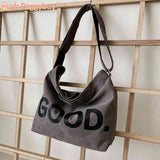 Canvas Commute Bag Large Capacity Soft Crossbody Bags for Vacation