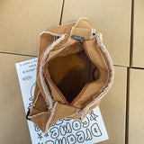 Canvas Cross Stitching Hobo Bag Women Crossbody Shoulder Bag
