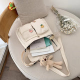 Canvas Crossbody Bag Large Capacity Messenger Bag Shoulder Bag