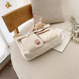 Canvas Crossbody Bag Large Capacity Messenger Bag Shoulder Bag