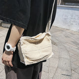 Vintage Canvas Crossbody Bag Soft Cloth Shoulder Bag