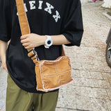 Vintage Canvas Crossbody Bag Soft Cloth Shoulder Bag