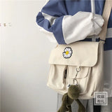 Canvas Crossbody Bag Youth Casual Version Ladies Large Capacity Shoulder Bag