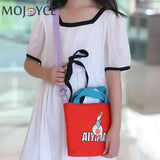 Canvas Crossbody Bags Cartoon Animal Prints Zipper Multipurpose for Ladies Girls