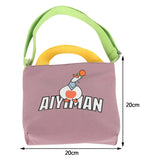 Canvas Crossbody Bags Cartoon Messenger Handbag Animal Prints Zipper