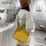 Canvas Crossbody Bags Small Solid Lady Shoulder Handbags Totes for Women