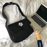 Canvas Diagonal Cross Bag Ladies Large Capacity Shoulder Bag