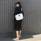 Canvas Diagonal Cross Bag Ladies Large Capacity Shoulder Bag