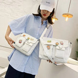 Canvas Diagonal Cross Bag Large Capacity Shoulder Bag