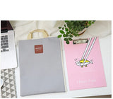 Canvas A4 File Folder Dual Buckles Filing Bag Waterproof Paper Organizer
