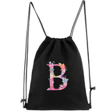 Pink Series Drawstring Backpack Gym Bag