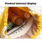 Canvas Drawstring Backpack School Gym Casual String Knapsack