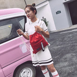 Canvas Drawstring Backpack School Gym Casual String Knapsack