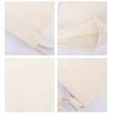 Canvas Drawstring Bag String Backpack Men Women