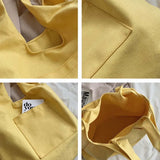 Canvas Eco Shoulder Bags Women Minimalist Students Book School Shopping Totes