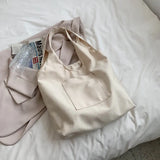 Canvas Eco Shoulder Bags Women Minimalist Students Book School Shopping Totes