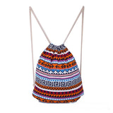 Canvas Backpack Drawstring Bag for Teen Girls Casual Women Backpack
