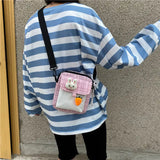 Canvas Wild Student Messenger Bag Plaid Shoulder Bags