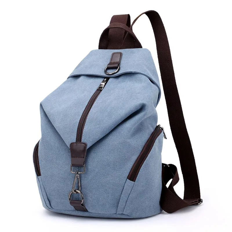 Canvas Female Backpack Multifuction Casual Backpack for Teenager Girls