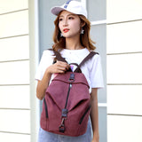 Canvas Female Backpack Multifuction Casual Backpack for Teenager Girls