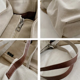 Canvas Firm Shoulder Bags Women Large Capacity Eco-friendly Underarm Handbag