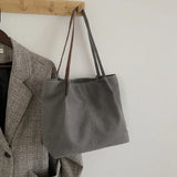 Canvas Firm Shoulder Bags Women Large Capacity Eco-friendly Underarm Handbag