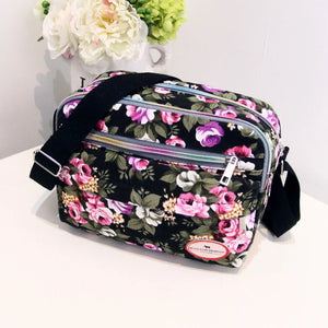Canvas Flower Woman Small Shoulder Bags Female Cross Body