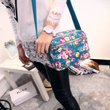 Canvas Flower Woman Small Shoulder Bags Female Cross Body