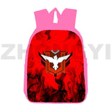Canvas Fire Garena 3D Cartoon Backpacks 12/16 Inch Girls School Bag