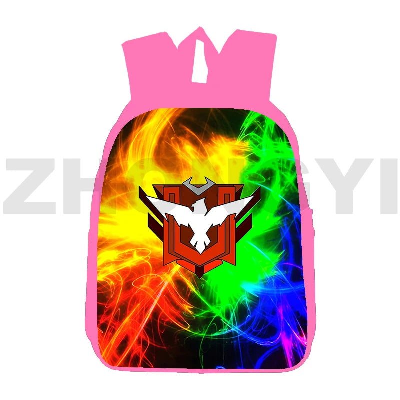 Canvas Fire Garena 3D Cartoon Backpacks 12/16 Inch Girls School Bag