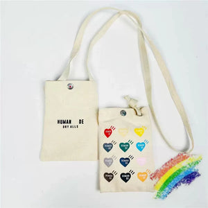 Canvas Human Bag Top Version Couple One Shoulder Messenger Bag