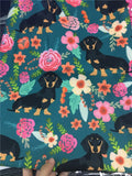 Dachshunds Print Canvas Shoulder Bag for Teen Girls